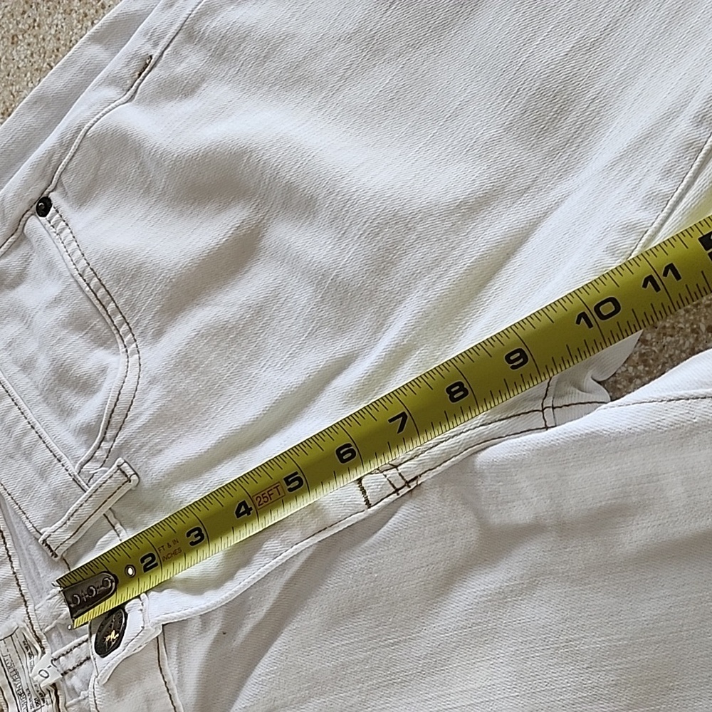 Current/ Elliott The Fling Sandy White Jeans Size 25 - Picture 7 of 13